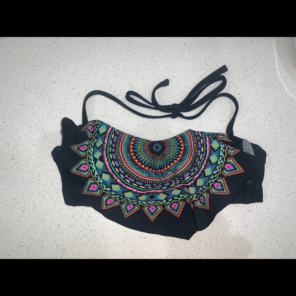 patterned bikini top